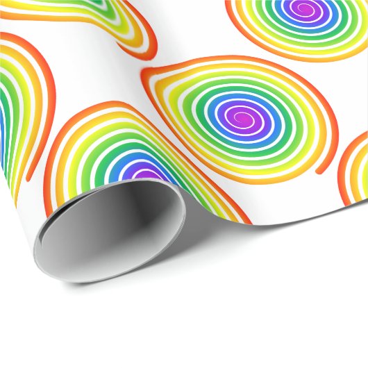 Rainbow Spiral Pattern Cadeaupapier (Rol Hoek)