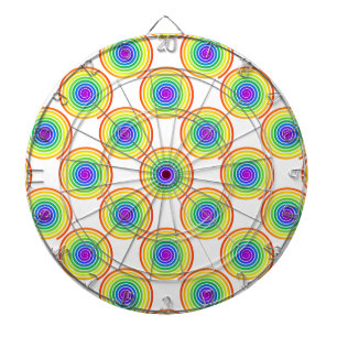 Rainbow Spiral Pattern Dartbord
