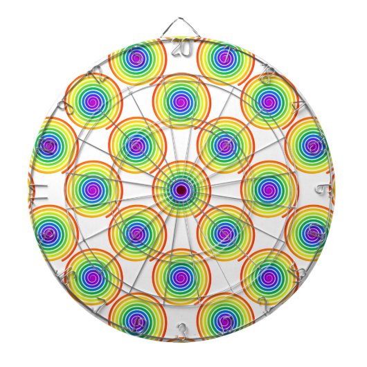 Rainbow Spiral Pattern Dartbord (Voorkant)