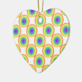 Rainbow Spiral Pattern Keramisch Ornament (Links)