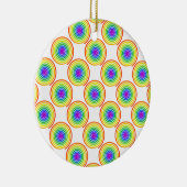 Rainbow Spiral Pattern Keramisch Ornament (Rechts)