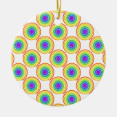 Rainbow Spiral Pattern Keramisch Ornament (Voorkant)