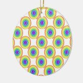 Rainbow Spiral Pattern Keramisch Ornament (Links)