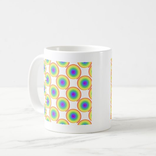 Rainbow Spiral Pattern Koffiemok (Voorkant links)