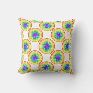 Rainbow Spiral Pattern Kussen