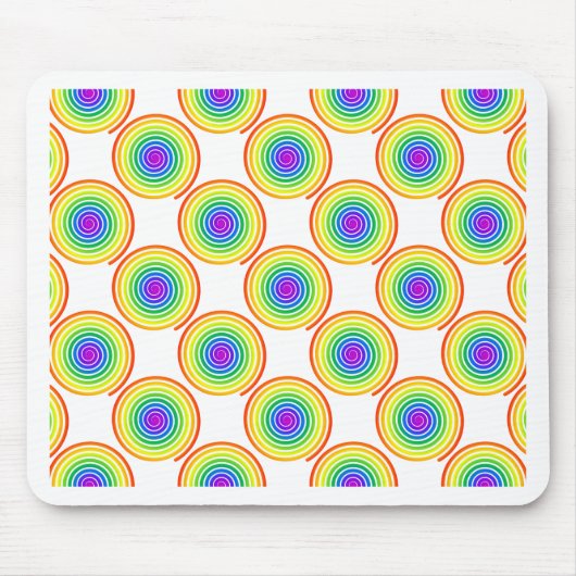 Rainbow Spiral Pattern Muismat (Voorkant)