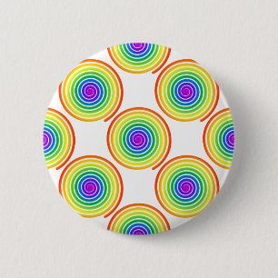 Rainbow Spiral Pattern Ronde Button 5,7 Cm