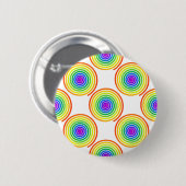 Rainbow Spiral Pattern Ronde Button 5,7 Cm (Voorkant /achterkant)