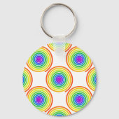 Rainbow Spiral Pattern Sleutelhanger (Voorkant)