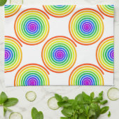 Rainbow Spiral Pattern Theedoek (Gevouwen)