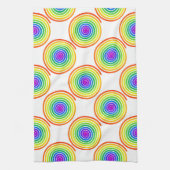 Rainbow Spiral Pattern Theedoek (Verticaal)