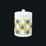 Rainbow Spiral Pattern Theepot<br><div class="desc">Naadloos spiraalvormig patroon van regenboog.</div>