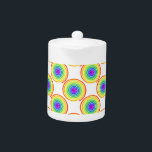 Rainbow Spiral Pattern Theepot<br><div class="desc">Naadloos spiraalvormig patroon van regenboog.</div>