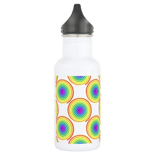 Rainbow Spiral Pattern Waterfles (Links)