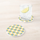 Rainbow Spiral Pattern Zandsteen Onderzetter (Zijkant)