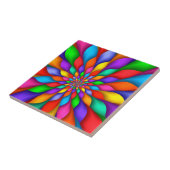 Rainbow Spiral Petals Vloertegel Tegeltje (Zijkant)