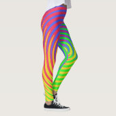 Rainbow Spiral Red Yellow Green Blue Leggings (Rechts)