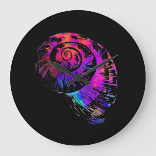 Rainbow Spiral Seashell Grote Klok