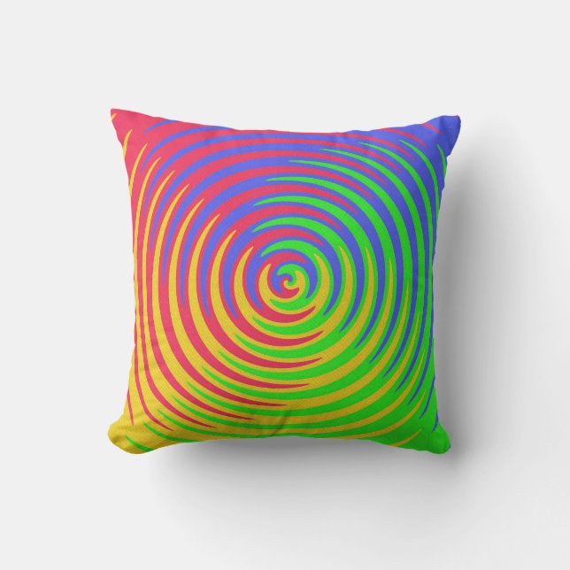 Rainbow Spiral Sierkussen (Voorkant)