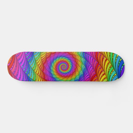 Rainbow Spiral Spikes Skateboarding Decer Skateboard (Horizontaal)