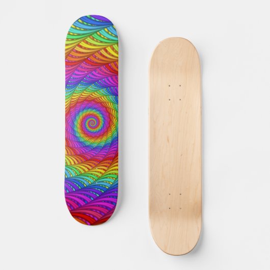 Rainbow Spiral Spikes Skateboarding Decer Skateboard (Voorkant)