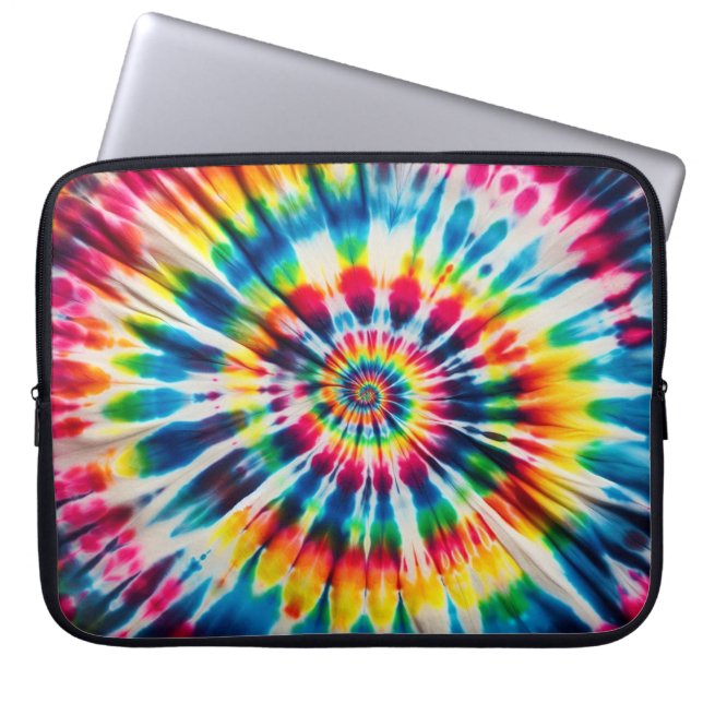 Rainbow Spiral Stropdas-Dye Laptop Sleeve (Voorkant)