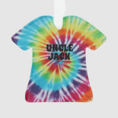 Rainbow Spiral Tie Dye Cool Foto gepersonaliseerd Ornament (voorkant)