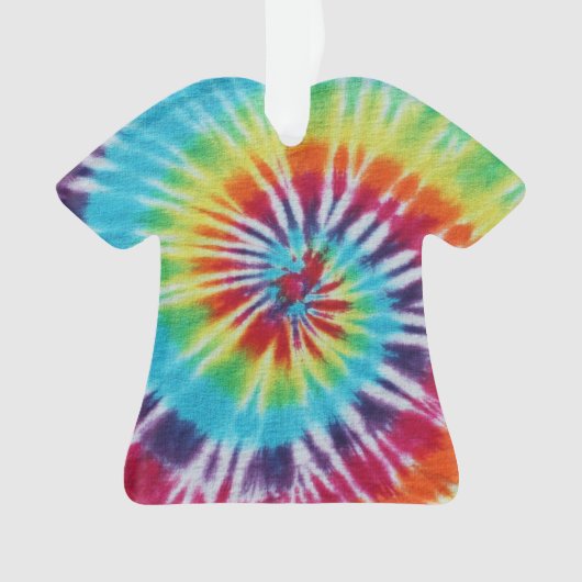 Rainbow Spiral Tie Dye Cool Foto Ornament (voorkant)