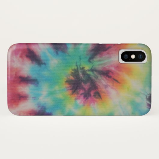 Rainbow Spiral Tie Dye fluorescent Case-Mate iPhone Case (Achterkant (horizontaal))