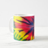 Rainbow Spiral Tie Dye Foto Koffiemok (Voorkant links)