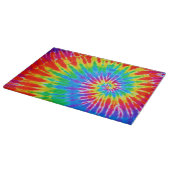 Rainbow Spiral Tie Dye Glass Cutting Board Snijplank (Hoek)