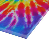 Rainbow Spiral Tie Dye Glass Cutting Board Snijplank (Hoek)