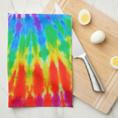 Rainbow Spiral Tie Dye Kitchen Towel Theedoek (Quarter Fold)