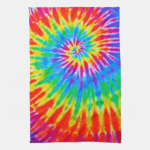 Rainbow Spiral Tie Dye Kitchen Towel Theedoek (Verticaal)