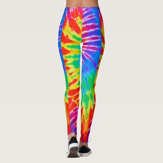 Rainbow Spiral Tie Dye Leggings (Achterkant)