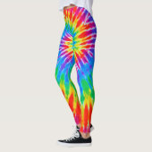 Rainbow Spiral Tie Dye Leggings (Links)