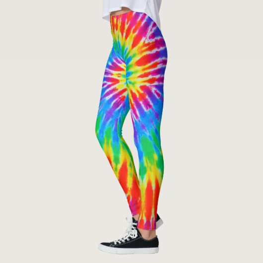 Rainbow Spiral Tie Dye Leggings (Links)