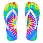 Rainbow Spiral Tie Dye Teenslippers (Voetbed)