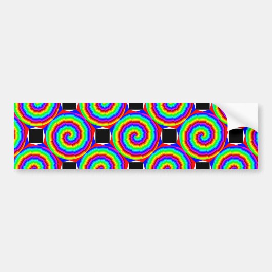 Rainbow Spiral van Kenneth Yoncich Bumpersticker (Voorkant)