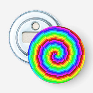 Rainbow Spiral van Kenneth Yoncich Button Flesopener