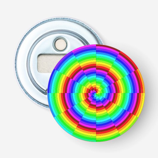 Rainbow Spiral van Kenneth Yoncich Button Flesopener (Voorkant)