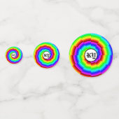 Rainbow Spiral van Kenneth Yoncich Confetti (Achterkanten)