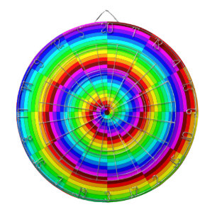 Rainbow Spiral van Kenneth Yoncich Dartbord