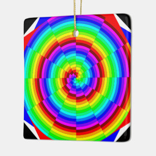 Rainbow Spiral van Kenneth Yoncich Keramisch Ornament