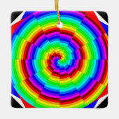 Rainbow Spiral van Kenneth Yoncich Keramisch Ornament (Voorkant)