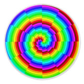 Rainbow Spiral van Kenneth Yoncich Keramische Knop (Voorkant)