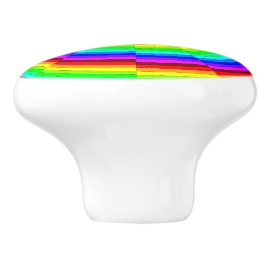 Rainbow Spiral van Kenneth Yoncich Keramische Knop (Zijkant)