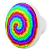 Rainbow Spiral van Kenneth Yoncich Keramische Knop (Rechts)