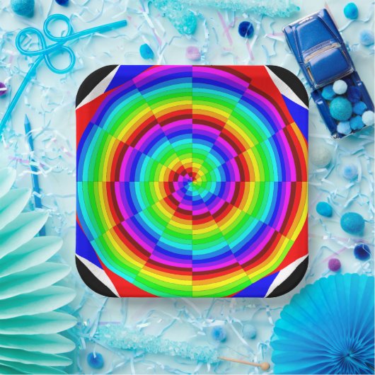 Rainbow Spiral van Kenneth Yoncich Papieren Bordje (Feest)