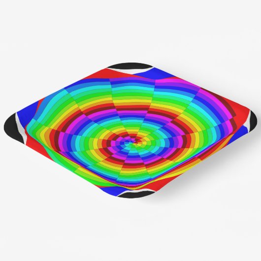 Rainbow Spiral van Kenneth Yoncich Papieren Bordje (Gebogen)